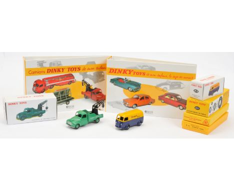 Dinky Toys (Atlas Editions) Group To Include - 25B Peugoet Van - Yellow and Blue, 35A Citroen "Dinky Service" - Green, 2 X Ro