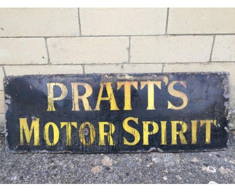 An early Pratt's Motor Spirit rectangular enamel sign, 52 x 18"