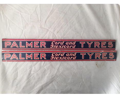 Yesterday's World Museum Bicycle Repair Shop - a pair of Palmer Tyres 'Cord and Flexi Cord' shelf strips. 