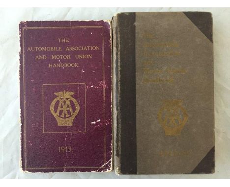 Two Automobile Association and Motor Union handbooks for 1913 and 1914-15.