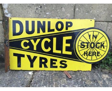 A Dunlop Cycle Tyres enamel sign. 