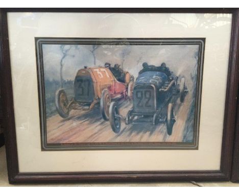 Guy Lipscombe - M. Boillot on the Grand Prix Peugeot winning the Mont Ventoux Hill Climb, 11th August 1912; also Gordon Crosb