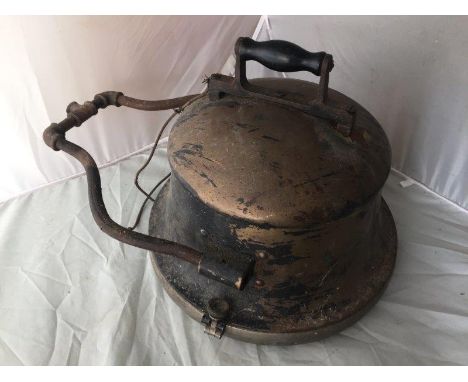 A very large American headlamp made for Cadillac by Gray and Davis with handle to rear and fork mount, probably a large pass 