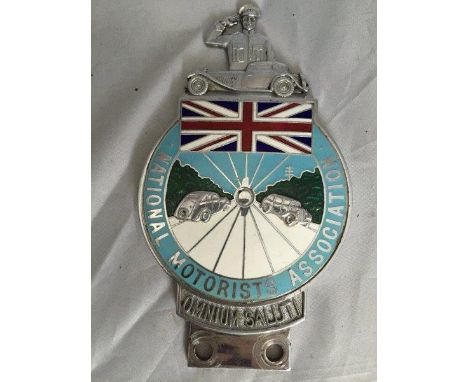 A National Motorists Association enamel car badge by Collins of London, no. 4151.