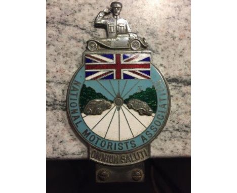 A National Motorists Association part enamel car badge, no. 1058.