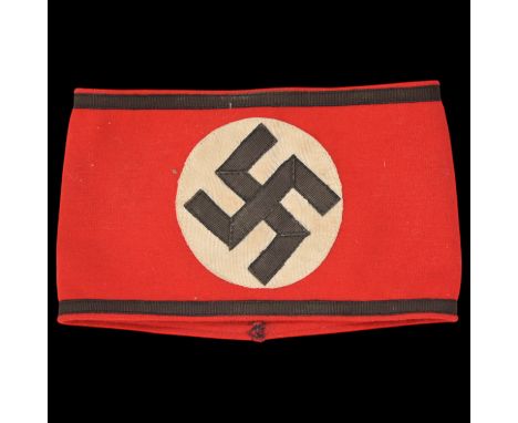 Original WWII Wool Nazi German EARLY Allgemeine/SS Armband. Original WWII Deluxe Nazi German SS Multi-Piece Construction Armb