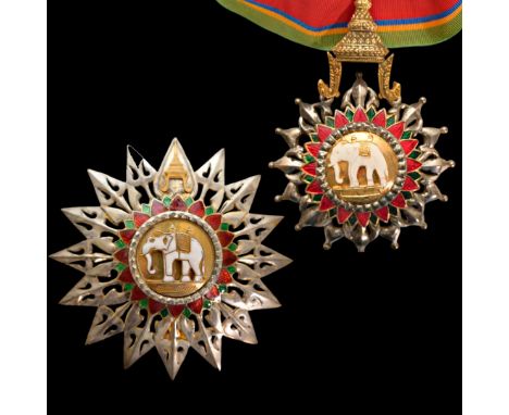 Star of the Knight Grand Cross (1st Class) and Badge of the Knight Grand Cross (1st Class) of Order of the White Elephant. Br