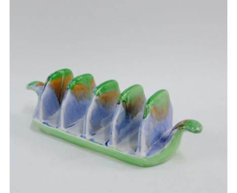 Shelley Art Deco drip ware toast rack 18cm long 