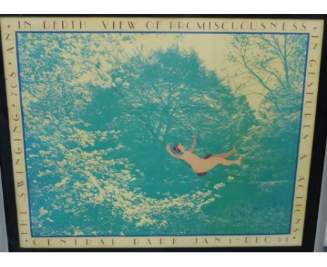 'The Swinging 70's an In Depth View of Promiscuousness in Gestures and Actions' Framed coloured print, 55 x 45cm 