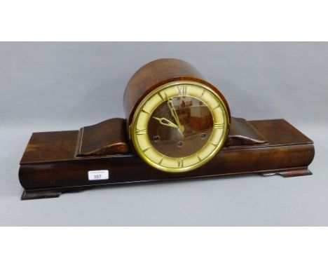 Early to mid 20th century mantle clock, 55cm long