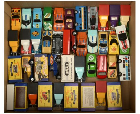 Matchbox Superfast Group of boxed &amp; Unboxed To Include - 17 "MICA" Bus - White, 38 Ford Model A Van "MICA Convention" Unb