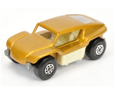 Matchbox Superfast 30b Beach Buggy factory Pre-production colour trial - metallic gold body, clear windows, ivory interior, g