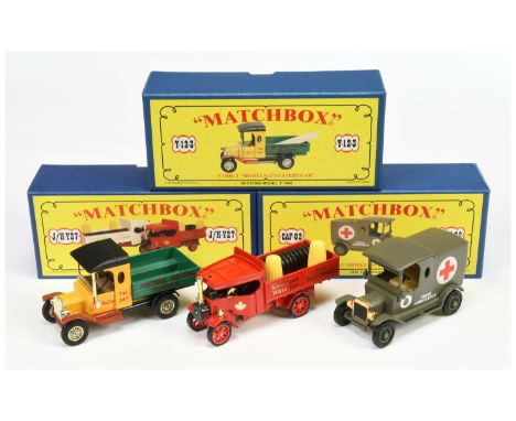 Matchbox Models of Yesteryear Code 2 issues (1) Y/H-Y27 1922 Foden Steam Wagon "Kitchener Waterloo Fire Department" - red bod