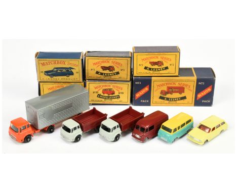 Matchbox Regular Wheels Group To Include 3b Bedford Tk Truck, 38b Vauxhall Estate - yellow, plus others including Major Pack 