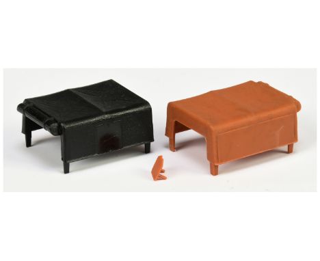 Matchbox Models of Yesteryear Y13 1918 Crossley - colour trial model parts - rusty brown rear canopy and grille &amp; black R