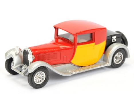 Matchbox Models of Yesteryear Y24 1928 Bugatti type 44 factory Pre-production colour trial - red body with yellow side panels