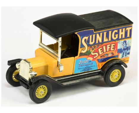 Matchbox Models of Yesteryear Y12 1912 Ford Model T Van "Sunlight Seife" - colour trial model - yellow body with red type 2 r