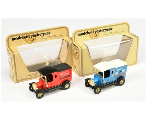 Matchbox Models of Yesteryear Y12 1912 Ford Model T Van colour trial pair (1) "Taystee" - Arnotts red body, black roof &amp; 