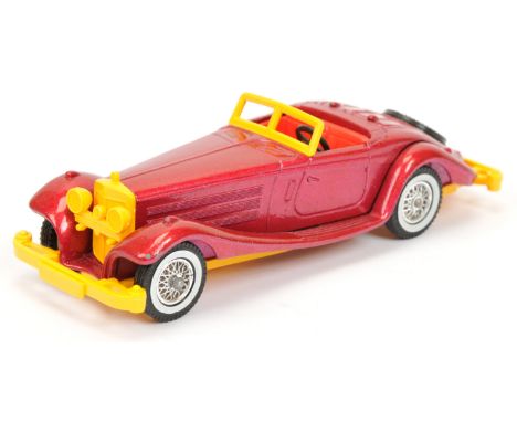 Matchbox Models of Yesteryear Y20 1937 Mercedes Benz 540K Pre-production Colour Trial - metallic red body &amp; chassis, yell