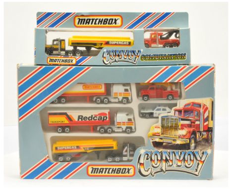 Matchbox Superfast Convoy pair (1) G4 Convoy gift set comprising 3 x Trucks including "Redcap" Police Car&nbsp; &amp; Fire En