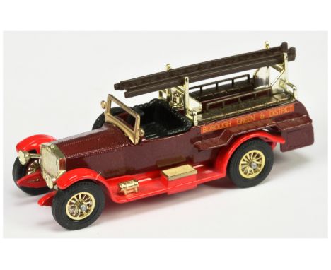 Matchbox Models of Yesteryear Y6 Rolls Royce Fire Engine -&nbsp; Colour Trial model - Dark red body with cast rear position i