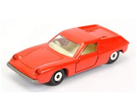 Matchbox Superfast No.5a Lotus Europa Pre-production factory colour trial model - brick red body, clear windows, ivory interi