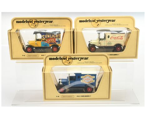 Matchbox Models of Yesteryear a mixed group including Code 2/3 Issues - (1) Y12 Ford Model T Van - blue with white roof - "Sm