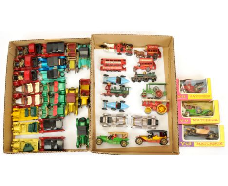 Matchbox Models of Yesteryear a mostly unboxed group of early issues to include Y11 Aveling & Porter Steam Roller; Y4 Shand M