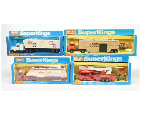 Matchbox Superkings&nbsp; A Group Of 4 To Include - (1) K3 Bedford Grain Transporter "Kellogg's", (2) K8 Mercedes Cattle Tran
