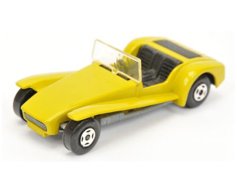 Matchbox Superfast 60b Lotus Super Seven factory Pre-production colour trial - pale green body, clear windscreen, black inter