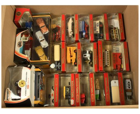 Matchbox Models of Yesteryear a mixed group of later issue models in plastic display boxes to include Y64 1938 Lincoln Zephyr