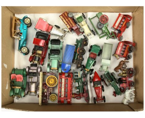 Matchbox Models Of Yesteryear an unboxed early group to include Y3 London Tramcar - open recess under stairs; Y4 Shand Mason 