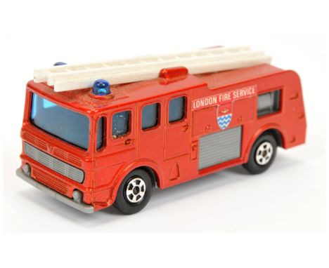 Matchbox Superfast 35a Merryweather Marquis Fire Engine pre-production trial model - metallic red body without cast raised si