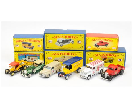 Matchbox Models of Yesteryear Code 2 issues (1) Y13 1919 Crossley Delivery Truck "Jackson Conduit" - yellow body, black chass