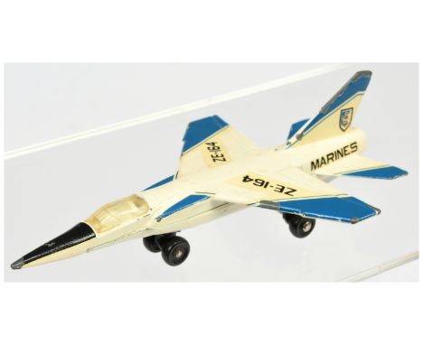 Matchbox Skybusters SB4 Mirage F1 Pre-production Trial model - white fuselage with blue stripes, trial "Marines ZE-164" decal