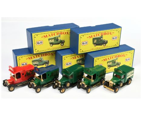 Matchbox Models of Yesteryear Code 2 issues (1) YAL03 Ford Model T Van "ACE The Helpful Place" - green body and roof, black c