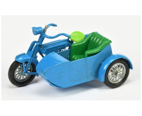 Matchbox Models of Yesteryear Y8 1914 Sunbeam Motorcycle and Milford Sidecar - colour trial model - mid-blue body with cast s