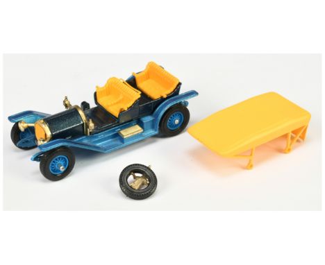 Matchbox Models of Yesteryear Y9 1912 Simplex - colour trial model - metallic dark blue body, lighter blue metallic chassis, 