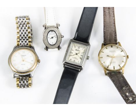A modern Tissot PR 50 stainless steel gentleman's wristwatch, with booklet, together with a vintage Montine watch, AF, and tw