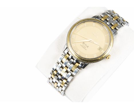 A modern Omega De Ville Co-Axial Chronometer quartz stainless steel gentleman's wristwatch, 43mm case, ref. 43741100, having 
