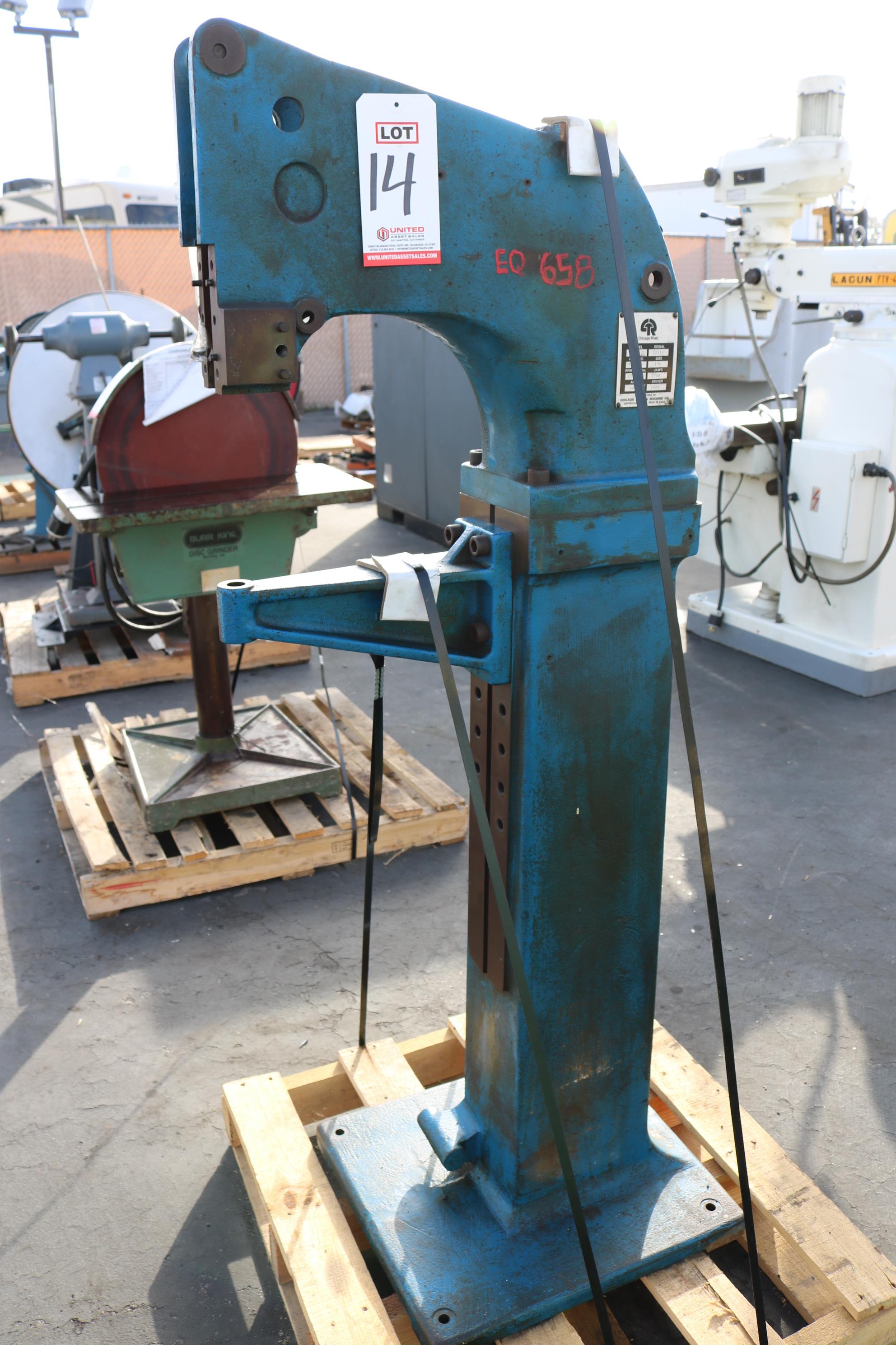 CHICAGO RIVET MACHINE, MODEL 912D, S/N 12116