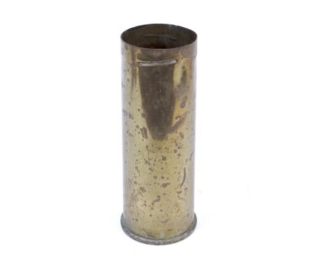 A British army 105mm shell case, dated 1978. According to the consignor, the shell case was from the Falklands War and was fi