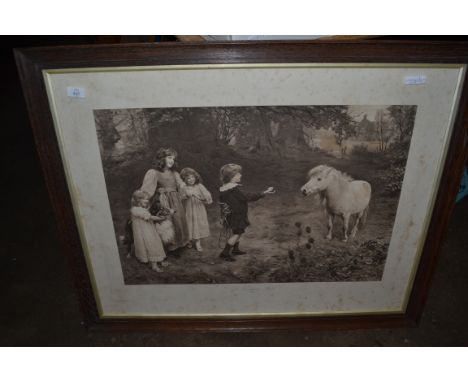 FRAMED PRINT "A TEMPTING BAIT" BY ARTHUR J ELSLIE