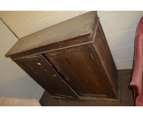 EARLY 20TH CENTURY STORAGE CUPBOARD WITH ONE SHELF, 107CM WIDE