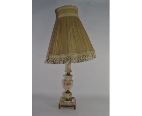 MARBLE AND BRASS TYPE TABLE LAMP