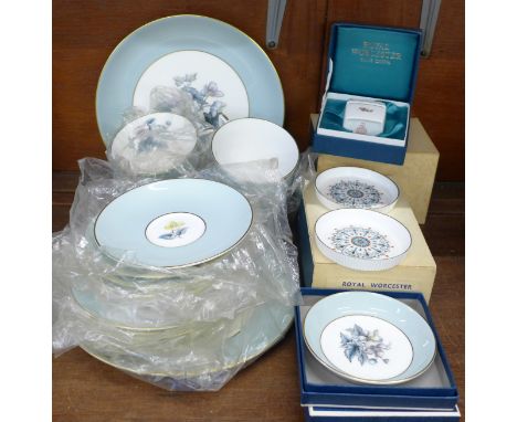 A Royal Worcester Woodland tea service and other Royal Worcester bone china