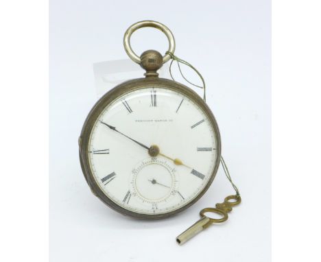 A silver cased pocket watch, Tremont Watch Co., London