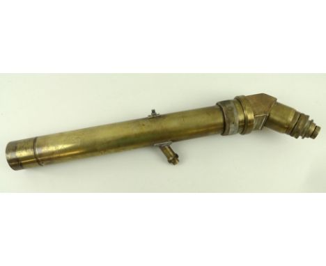 Militaria: a brass patent V.P.5-15 telescope gun sight for a high angle gun, with 'NE29, 1929' stamped above number 2085, and