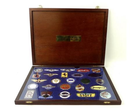 A set of 'Badges of the World's Great Motor Cars', comprising twenty-five enamel badges motor car emblems for the National Mo