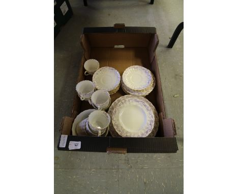 Victorian puce decorated tea service